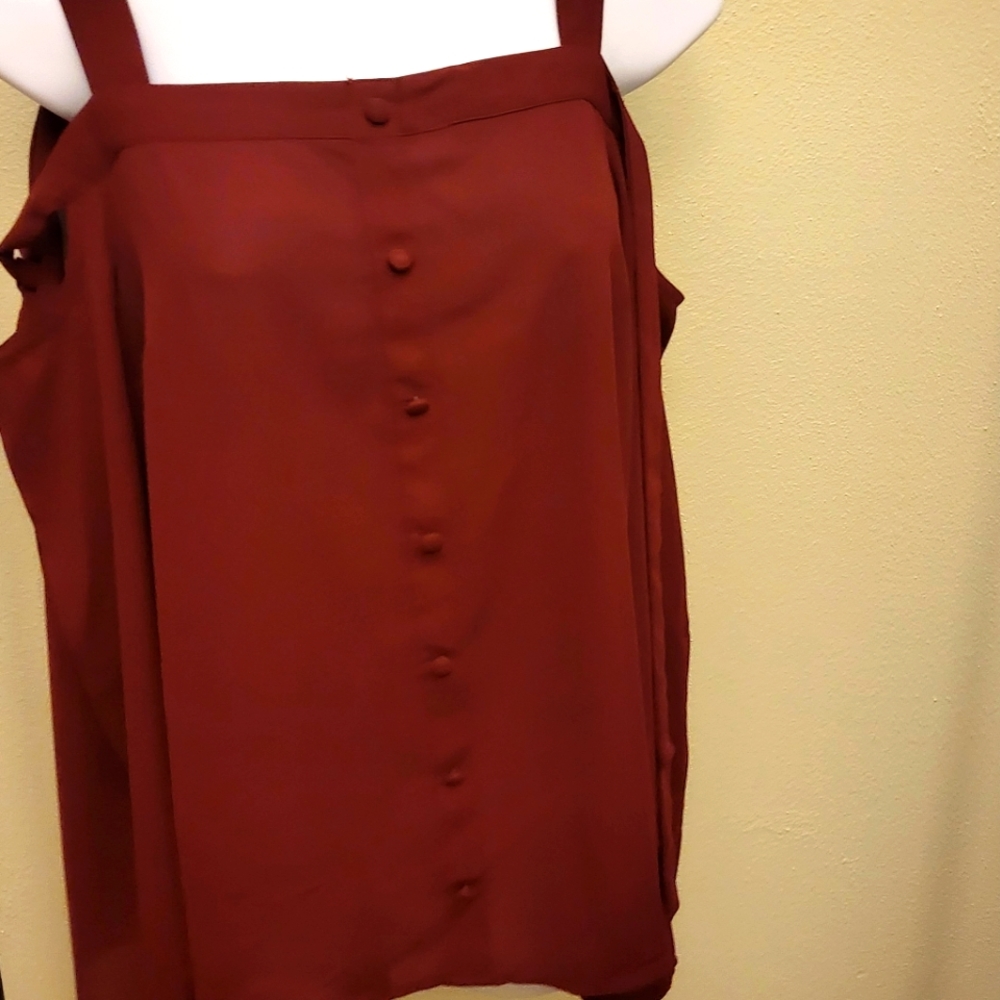 Burgundy Blouse by Express